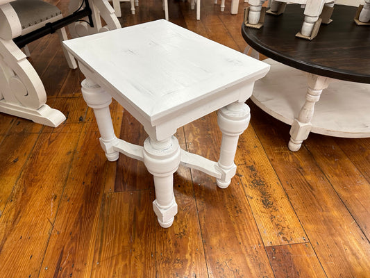 Lufkin Side Table, Sanded White