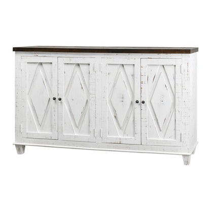 Diamond 4 Door Cabinet Sierra White & Sierra Brown top