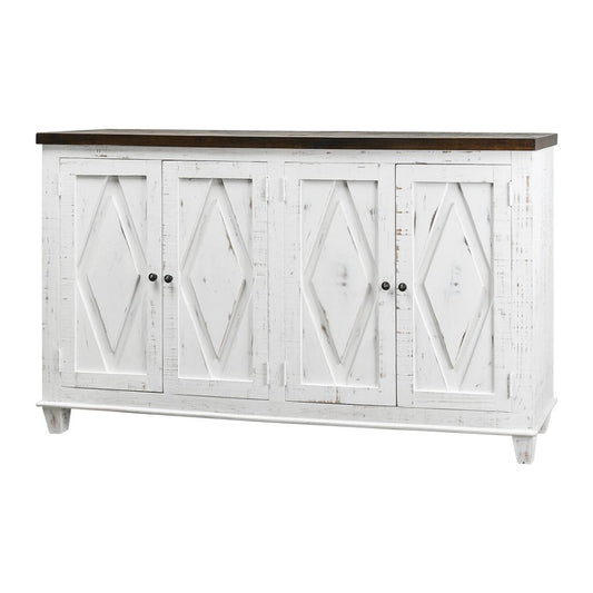 Diamond 4 Door Cabinet Sierra White & Sierra Brown top