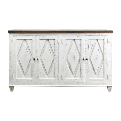 Diamond 4 Door Cabinet Sierra White & Sierra Brown top