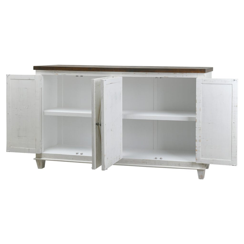 Diamond 4 Door Cabinet Sierra White & Sierra Brown top