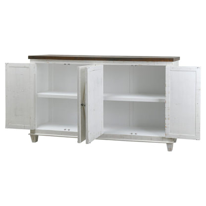 Diamond 4 Door Cabinet Sierra White & Sierra Brown top