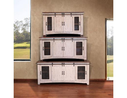70" Pueblo White TV Stand