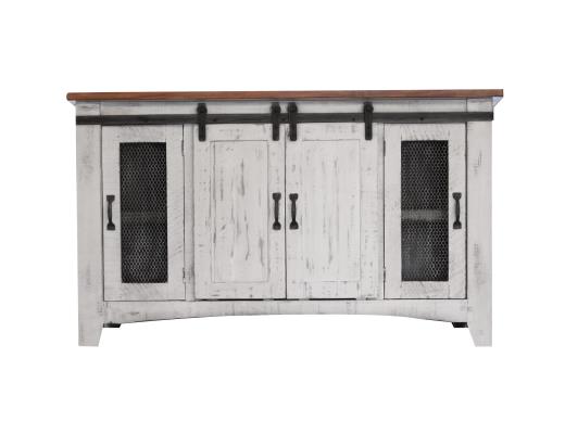 70" Pueblo White TV Stand