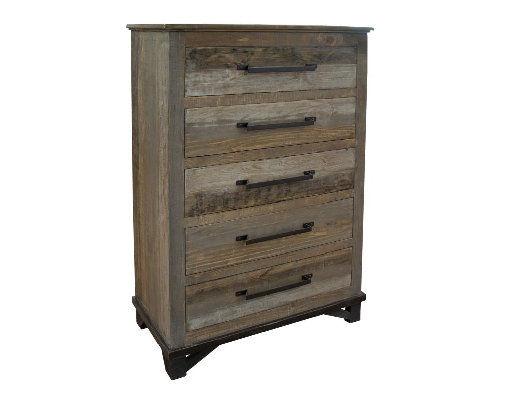 Loft Brown 5 Drawer Chest