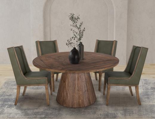 Balam 5pc Upholstered Dining Set