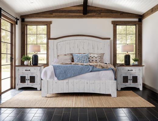 Pueblo King White Bedroom Group