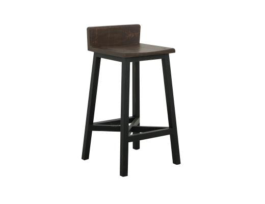 Pueblo Black Wooden Stool 30"