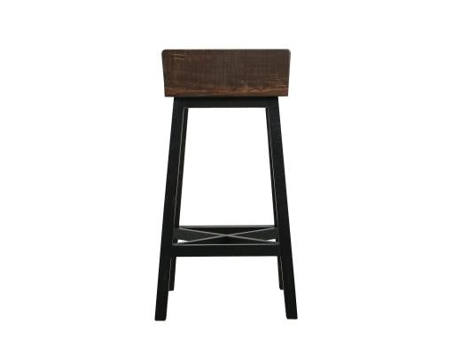 Pueblo Black Wooden Stool 30"