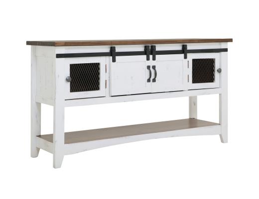 Pueblo White Sofa Console