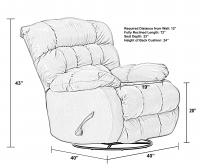 Pendleton Swivel Glider Recliner Chocolate
