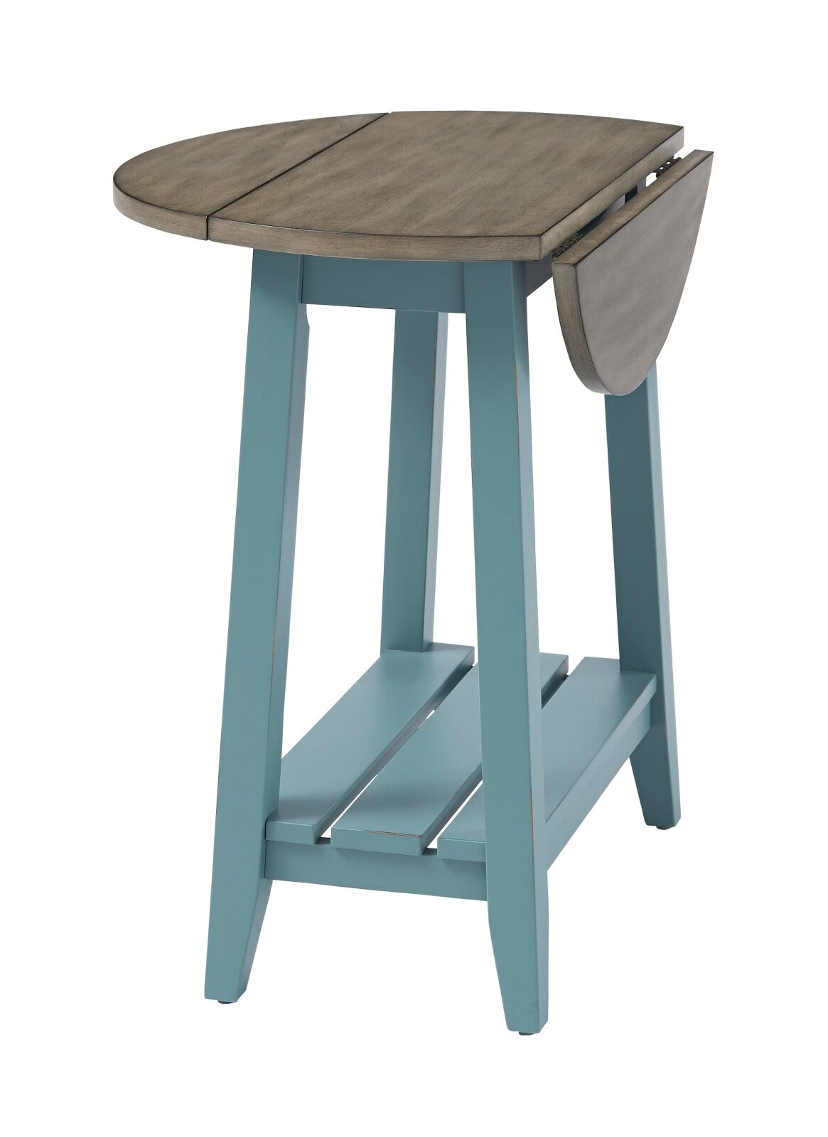 Indigo Blue Drop Leaf End Table