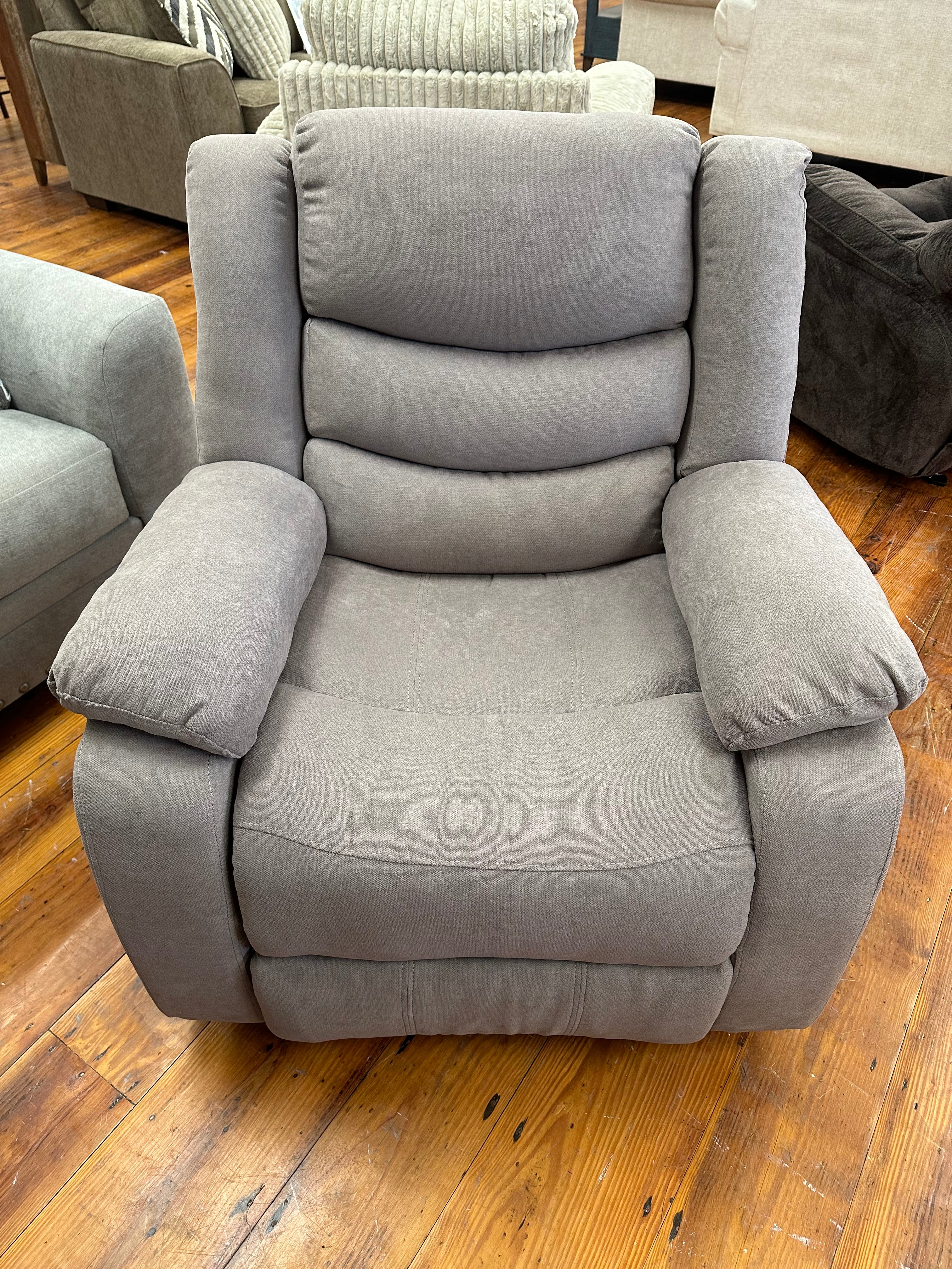 Manual Rocker Recliner - Light Gray