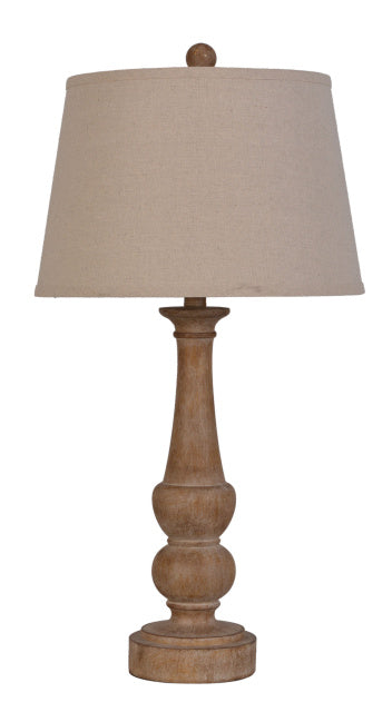 Wood Look Table Lamp